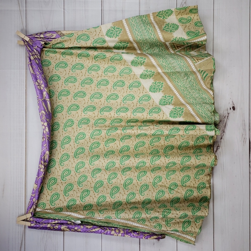 Darn Good Yarn Sari Silk Wrap Skirt Tea Goddess - Picture 6 of 16